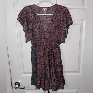 Chic Floral Ruffle Mini Dress